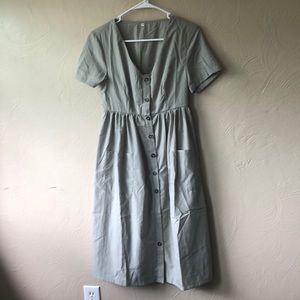 Zaful button down dress with pockets